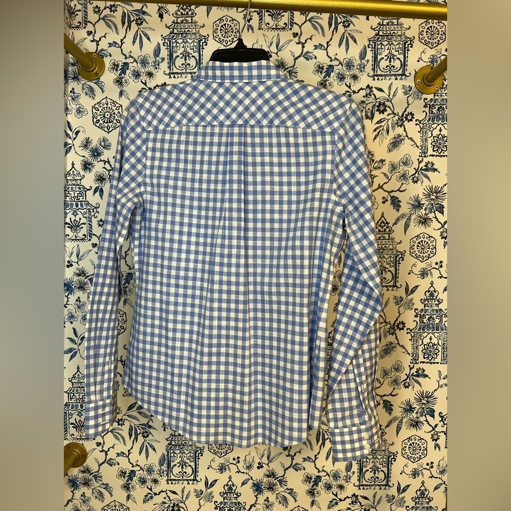 UNTUCKit Women’s Blue Gingham Shirt - Picture 2 of 7